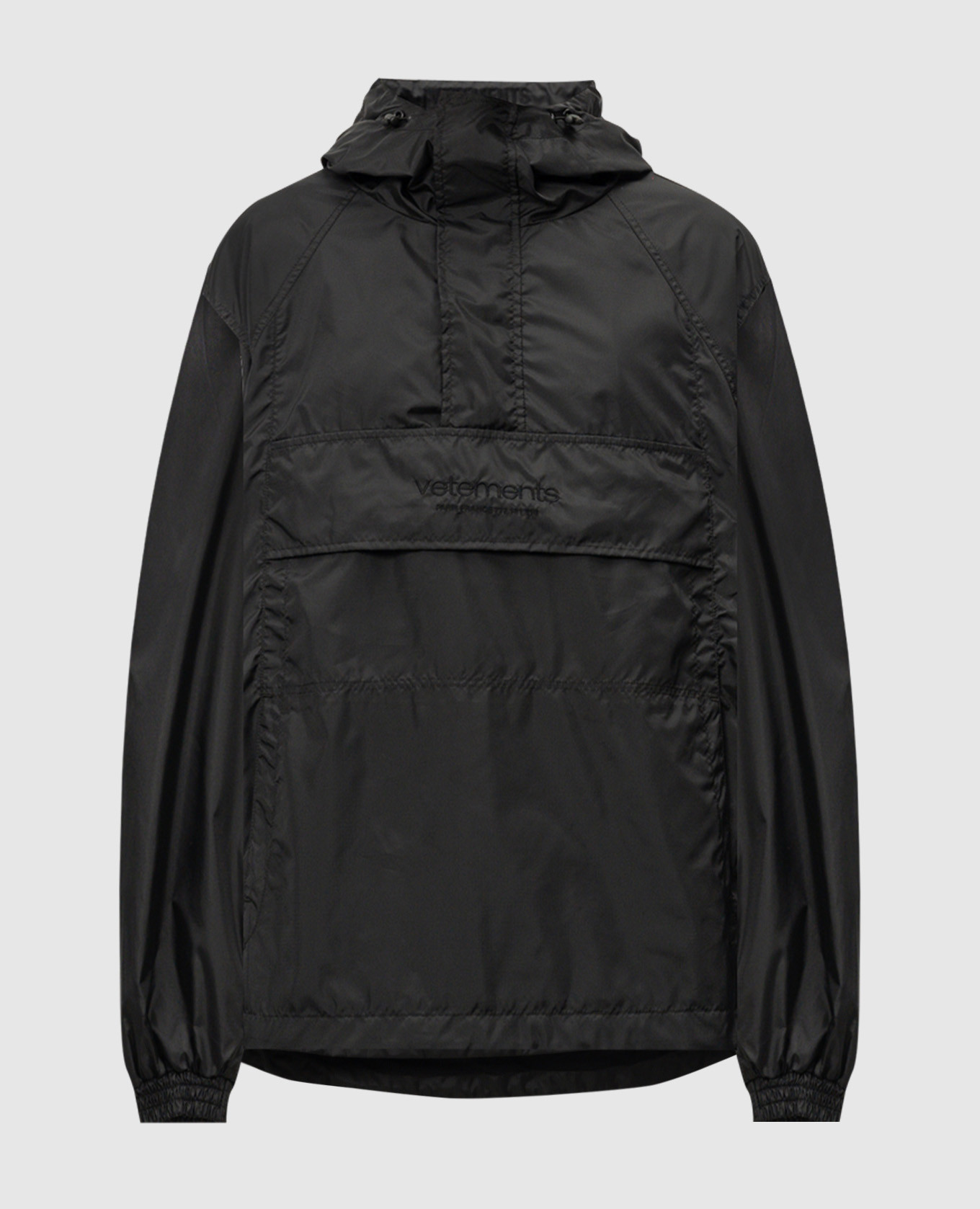 

Black windbreaker with logo embroidery Vetements