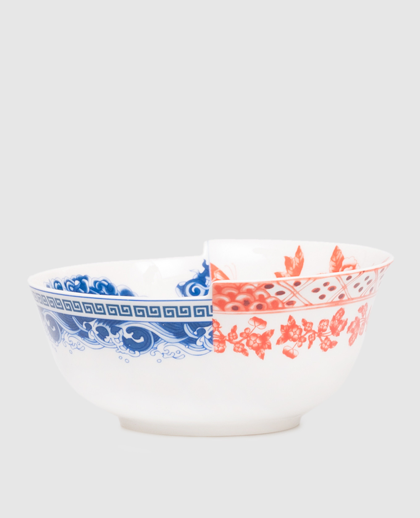 Eutropia white porcelain plate with print SELETTI