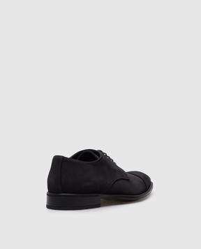 Canali Blue suede derby shoes RB01205621260