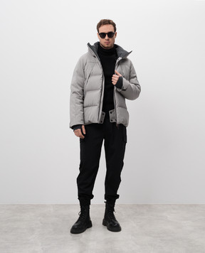 Sease Gray down ski jacket with wool OJ053TN454