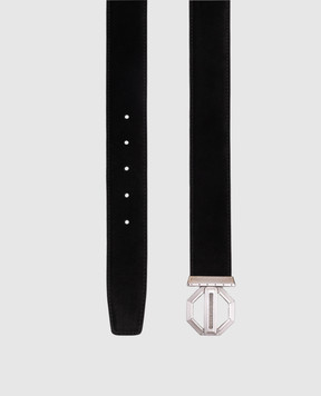 Stefano Ricci Black suede belt with logo N381SDC554U