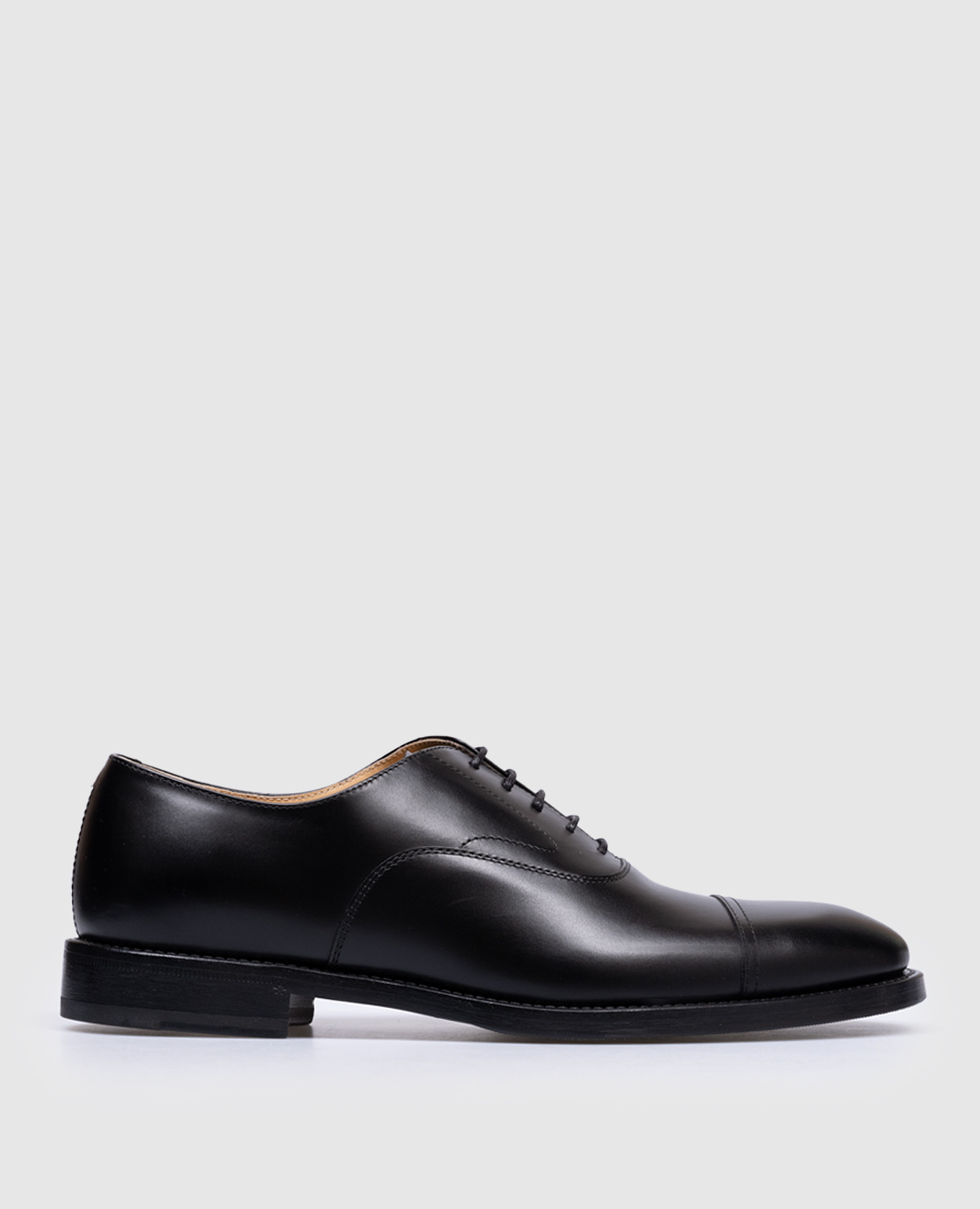 Black leather oxfords brunello cucinelli