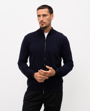 Cashmere&Whiskey Blue cashmere cardigan MU8671312341R