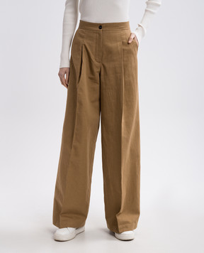 Yves Salomon Brown linen pants 25EYP037XXCOLI