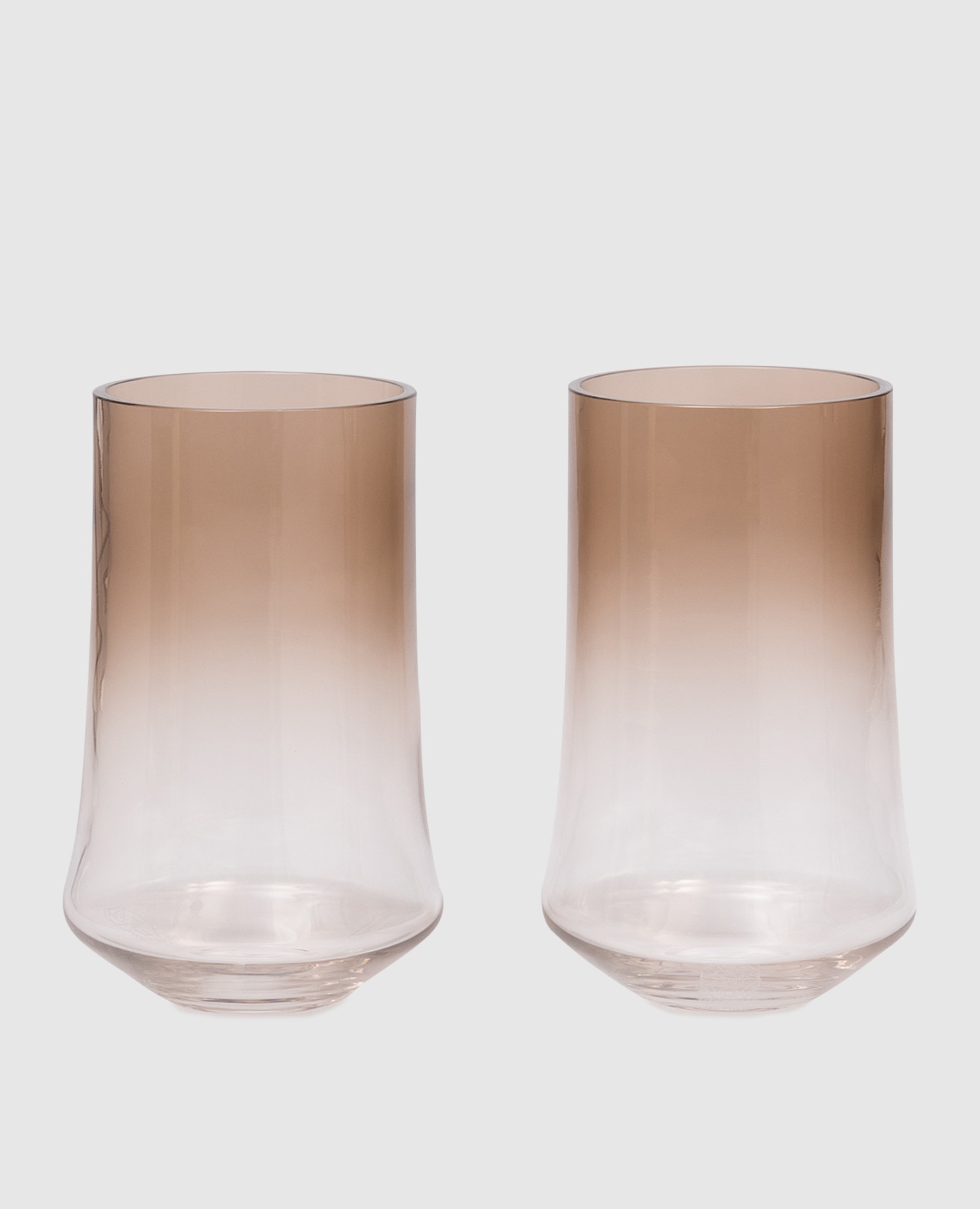 Set of Murano glass glasses with logo emblem Brunello Cucinelli