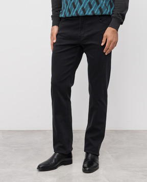 Stefano Ricci Black jeans with logo MFT53B1100RT51BK