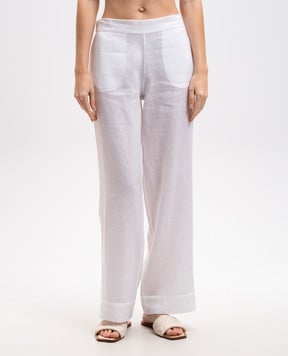 Asceno White linen pants B001FAB06COL02