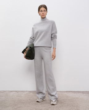 Peserico Gray wool and cashmere pants S94108F07Y09160