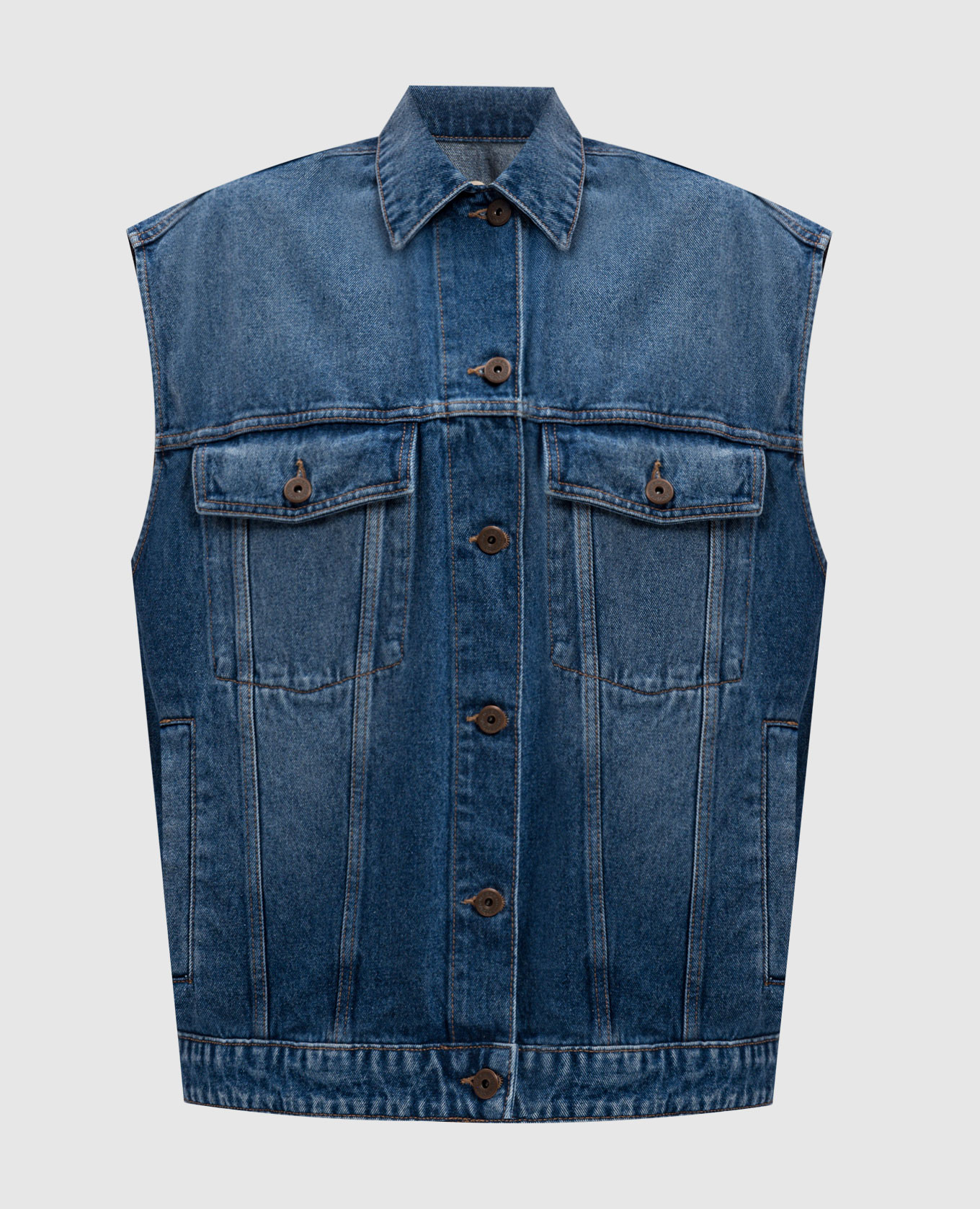 

RAGAZZA blue denim vest with distressed effect Max Mara Weekend