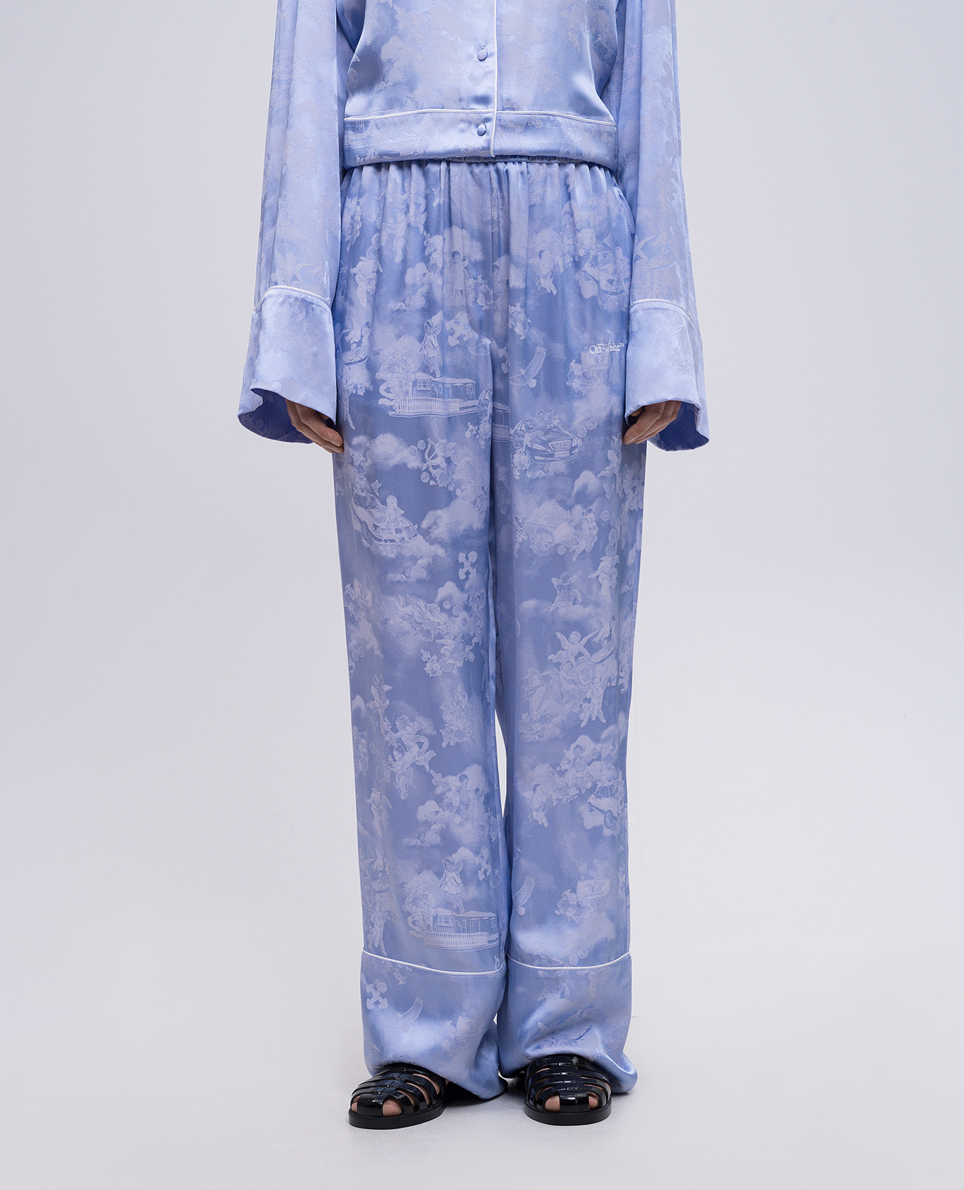 

Purple pants with a fresco pattern Off-White, Violet