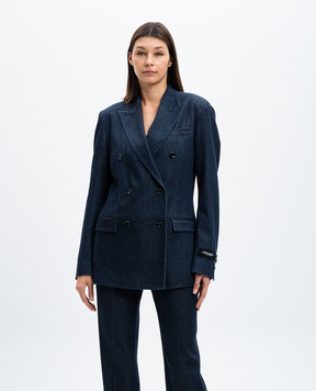 Dolce&Gabbana Blue double-breasted jacket F2941DG8LW8