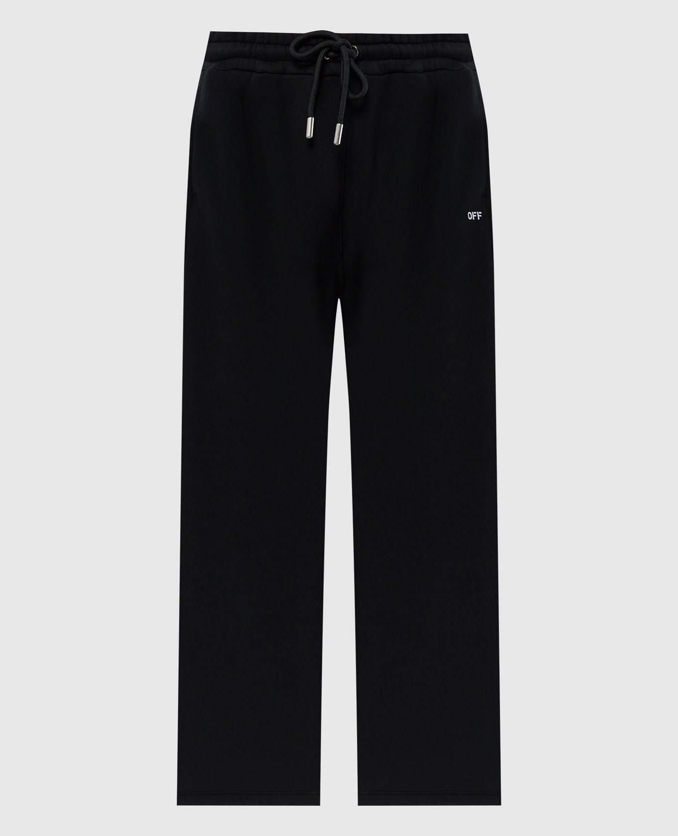 Black sweatpants with logo embroidery off-white