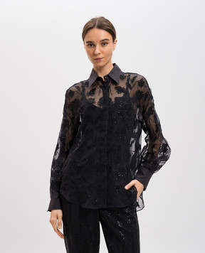 Brunello Cucinelli Silk blouse with embroidery MF940MW706