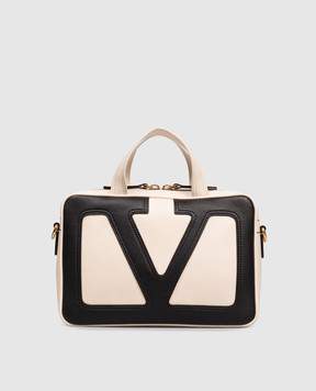 Valentino Beige leather bag VIVA SUPERSTAR with emblem 7W0B0R73PTJ