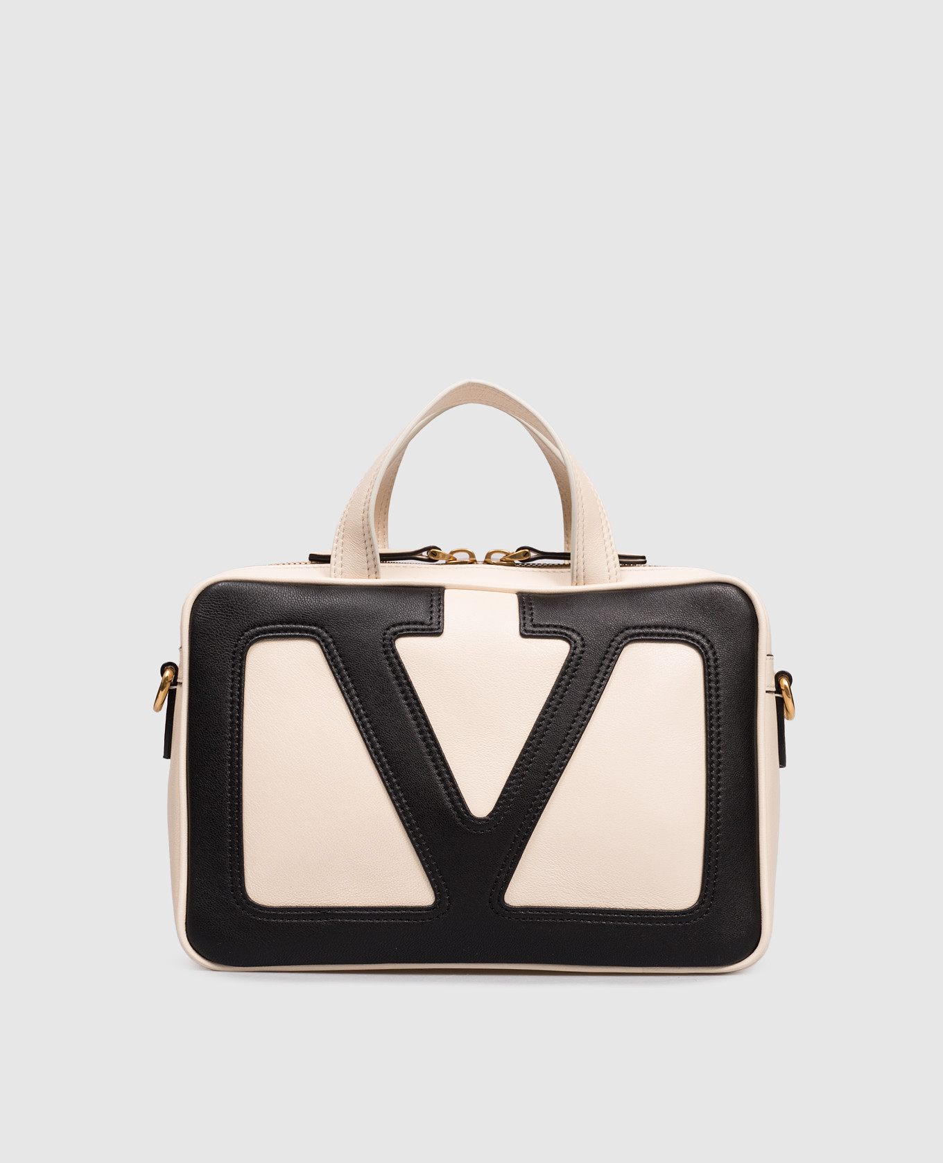 

Beige leather bag VIVA SUPERSTAR with emblem Valentino