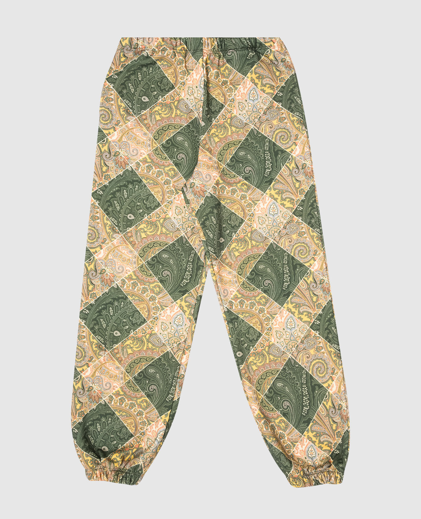 Children's green joggers in a paisley print etro
