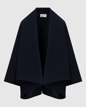 The Row Blue Mavis asymmetrical wool and cashmere kimono coat 8123W3072