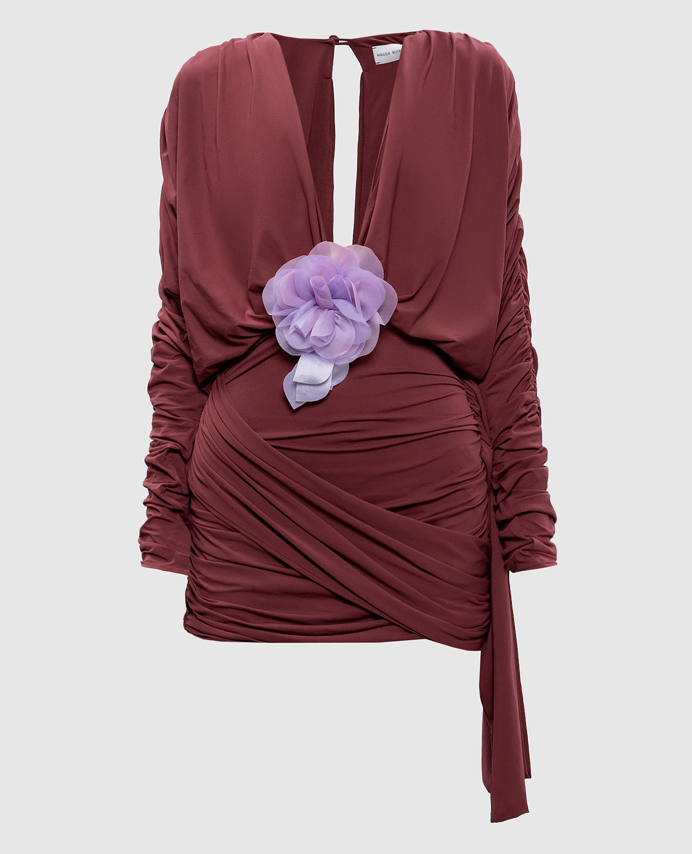 

Burgundy dress with a brooch Magda Butrym
