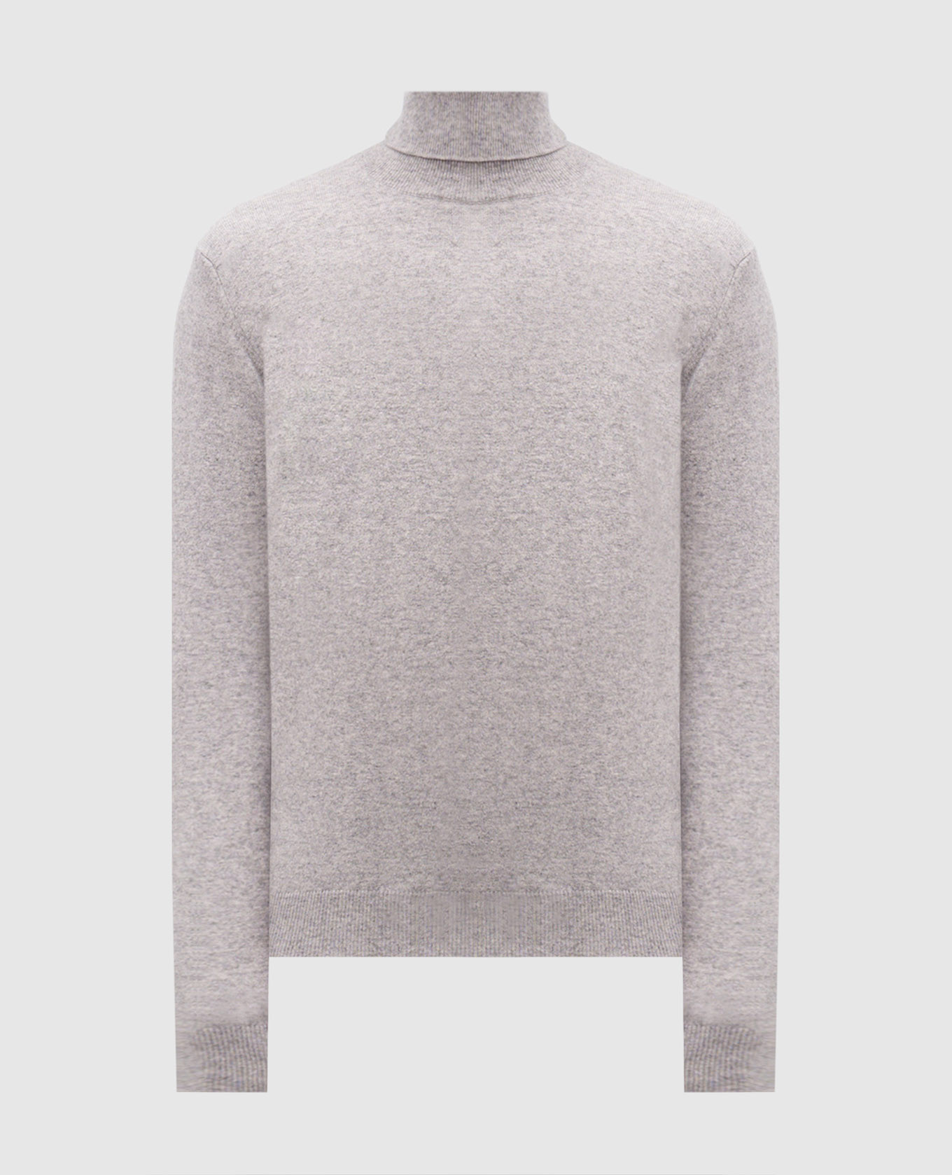 Gray wool and cashmere turtleneck Wool&Co