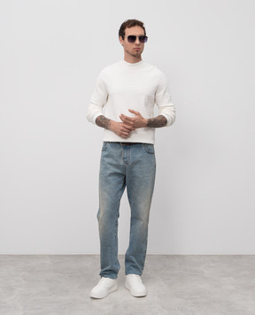 Balmain White jumper PB Labyrinth FH1KF096KI63