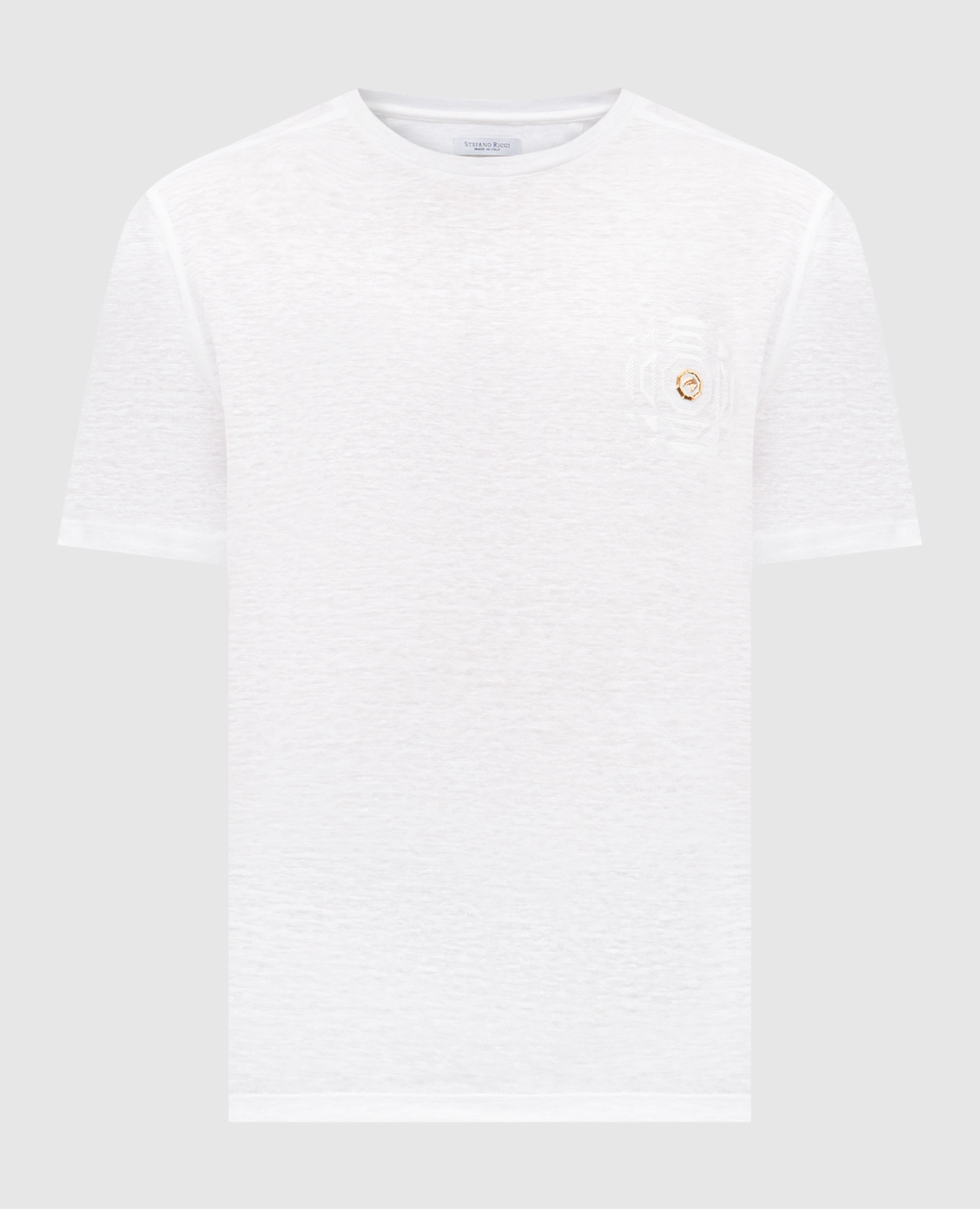 White linen T-shirt Stefano Ricci