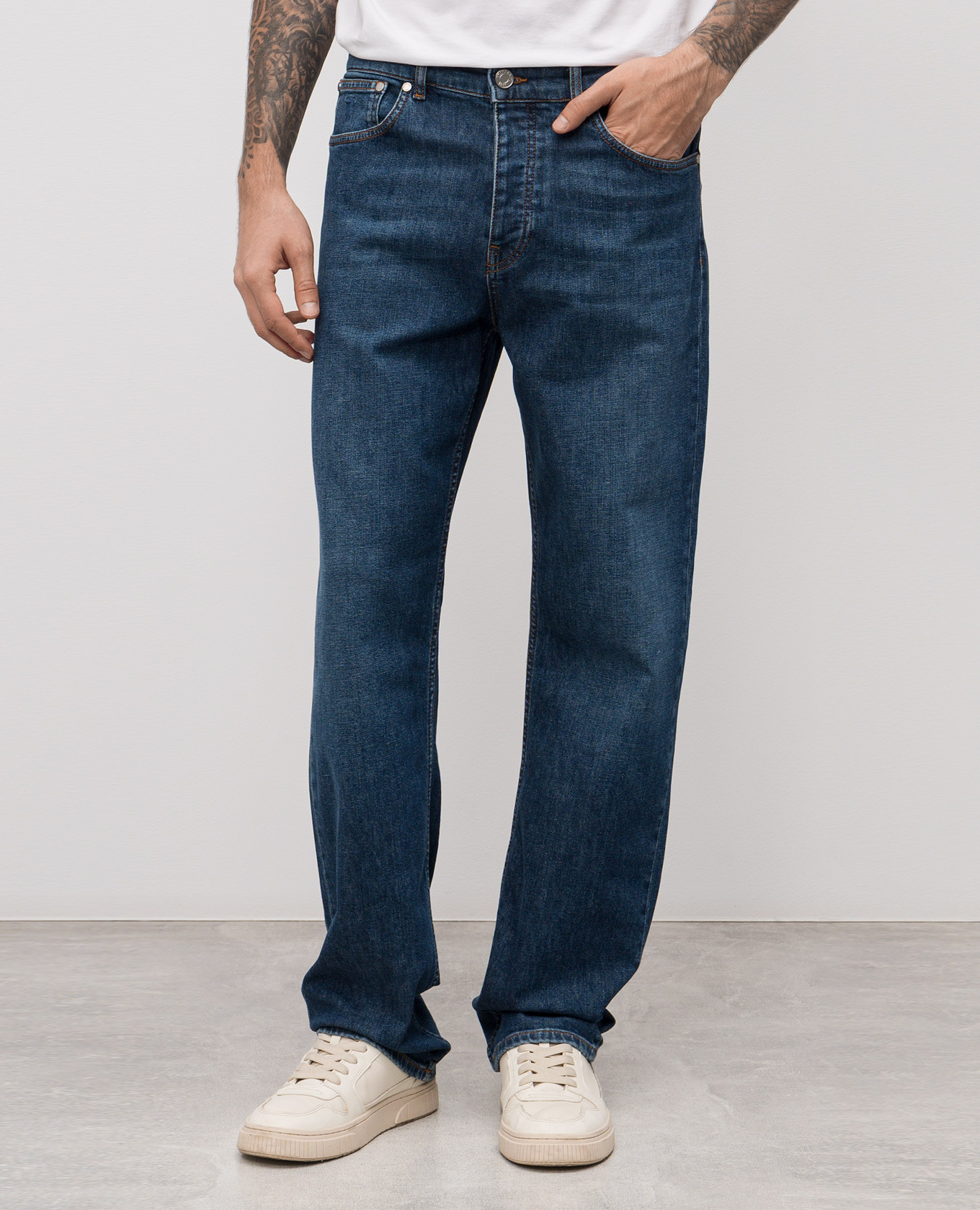 

Blue jeans with a worn effect Trussardi