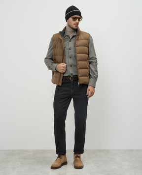 Brunello Cucinelli Beige wool and cashmere golf M2400103