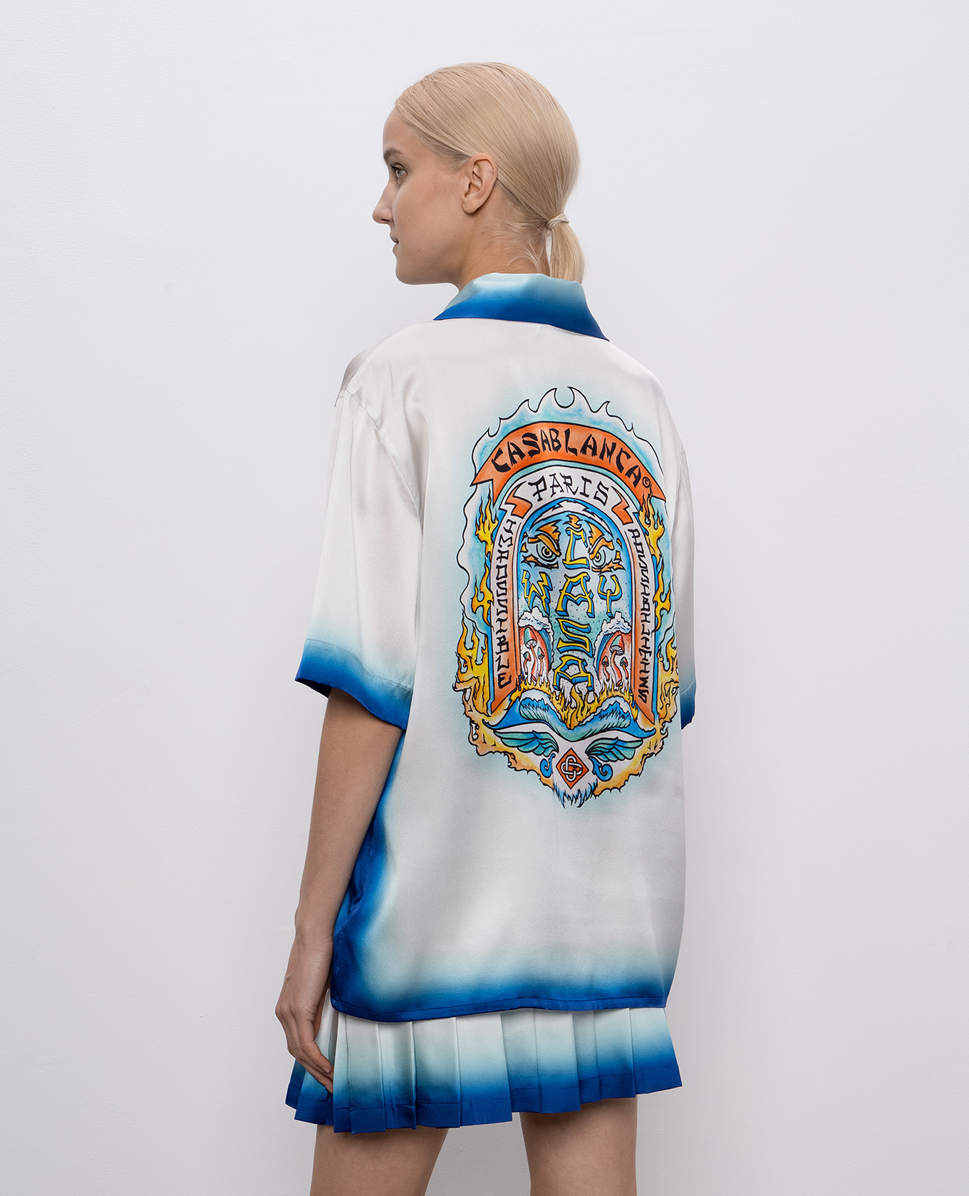 Way Skate white silk blouse Casablanca 4