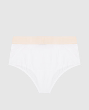 Palm Angels White panties with a logo pattern PWUC006S24FAB001