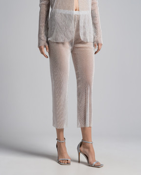 Santa Brands White short pants with crystals WIDEPANTS
