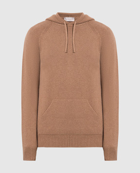 Cashmere&Whiskey Brown cashmere hoodie MU8651305341R3XL