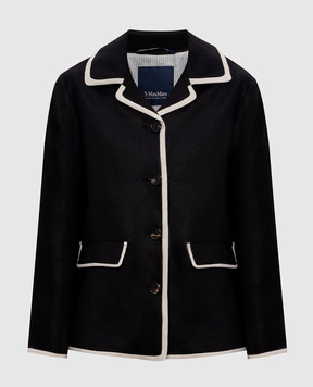 Max Mara Black LESLIE linen jacket LESLIE