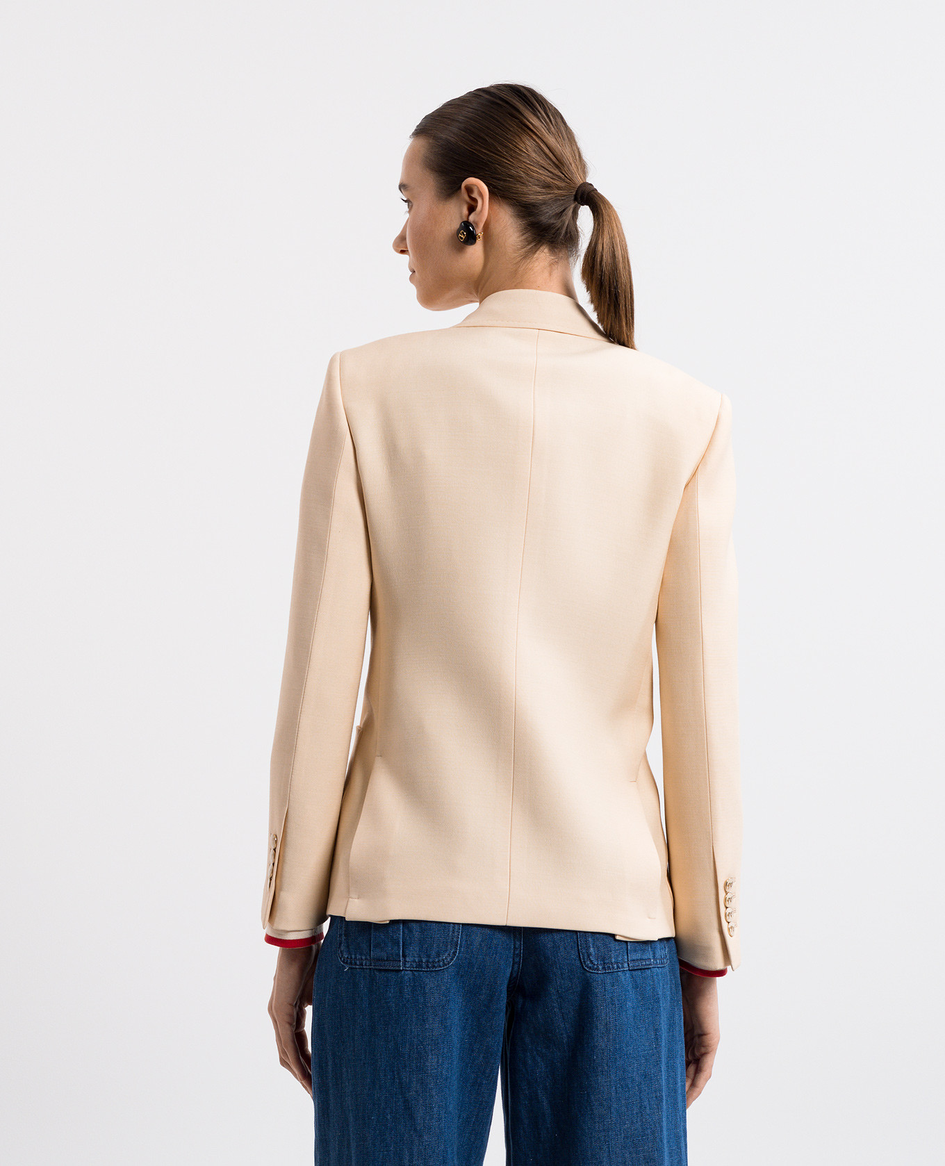 

Beige wool and silk jacket Valentino