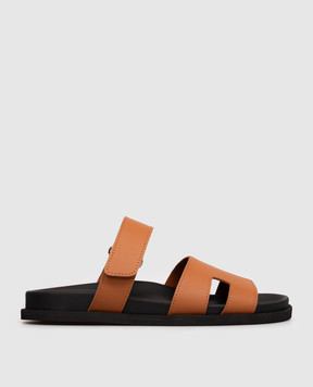 Babe Pay Pls Brown leather flip-flops 276001KO