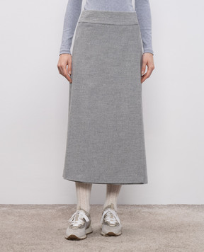 Peserico Gray skirt with wool on the smell P0579201948