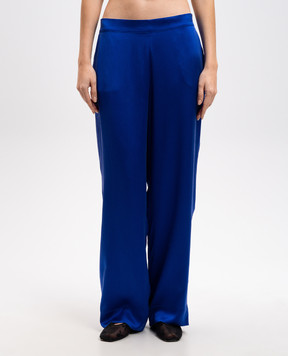 Asceno Blue silk pants B001F01C429