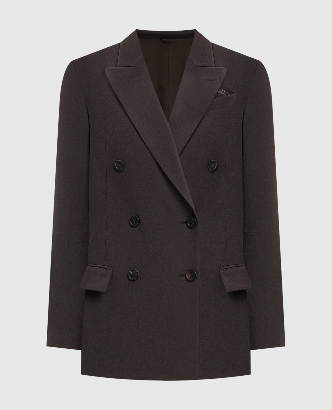 Braune Zweireiherjacke mit Wolle