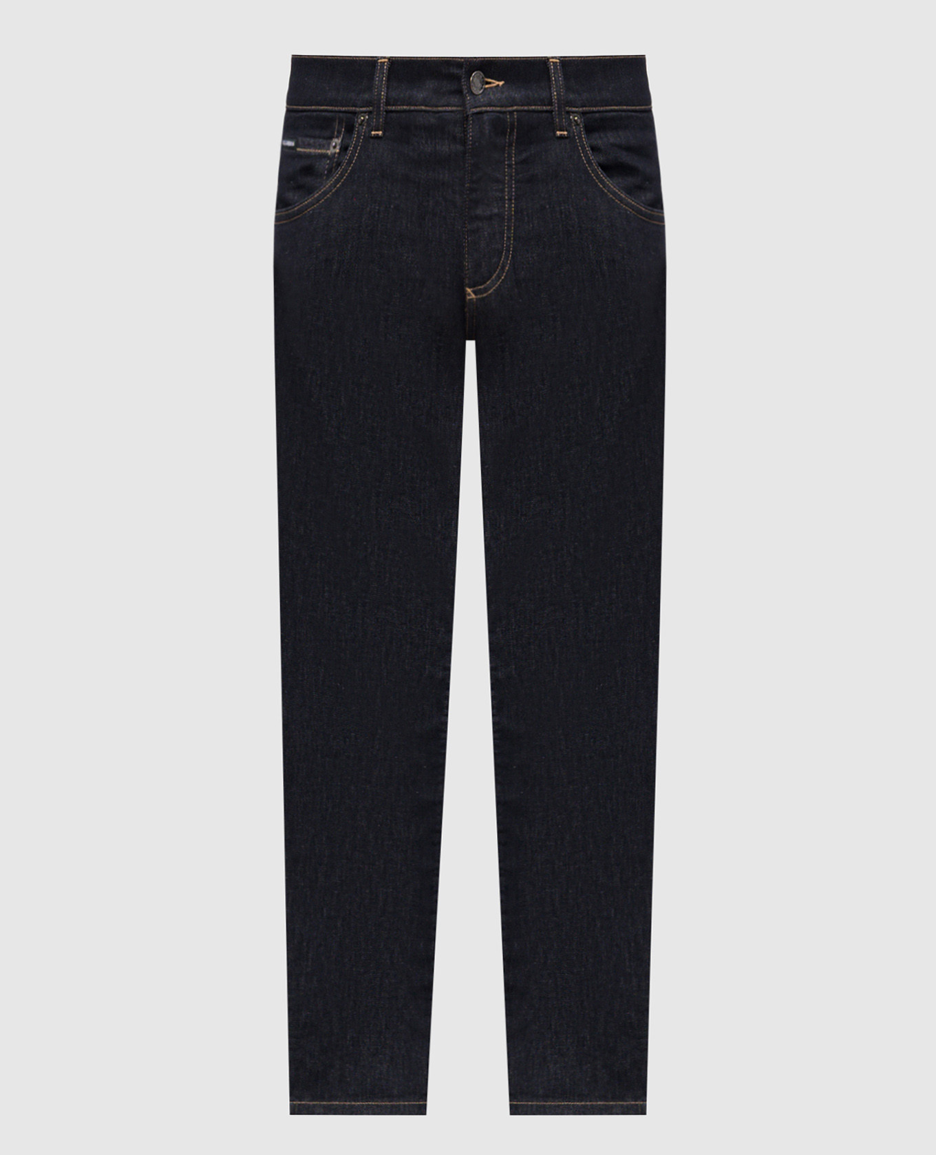 Blue jeans with logo patch Dolce&Gabbana