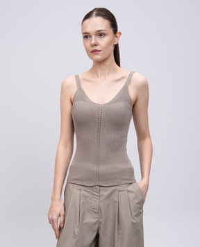 PROENZA SCHOULER Gene beige top with silk WL2527582KY344