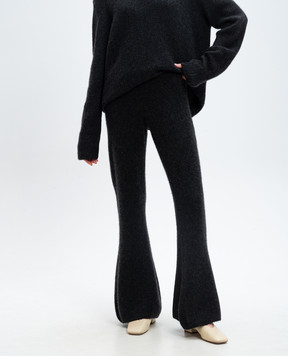 The Row Gray Gregori flared cashmere trousers 8091Y114