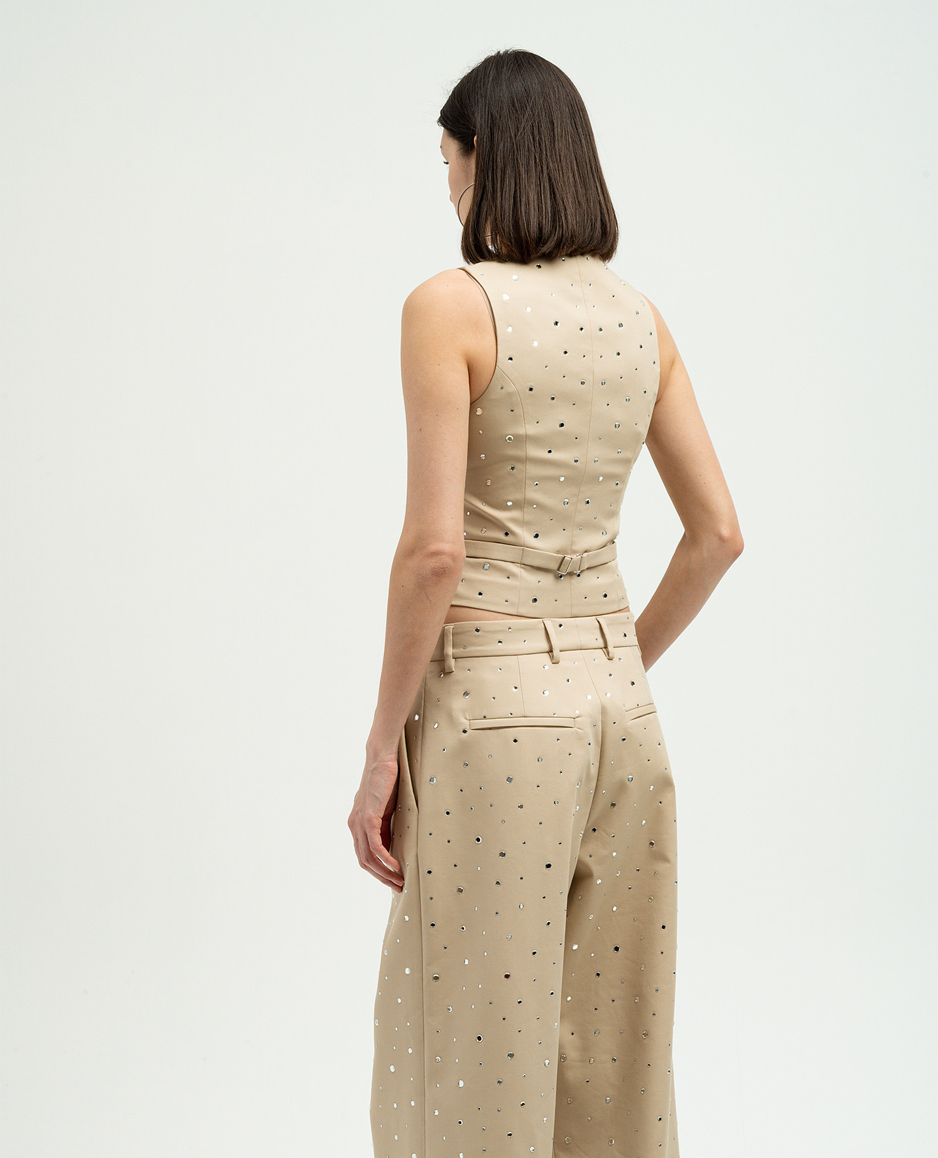 Beige vest with crystals Giuseppe Di Morabito Milano 4
