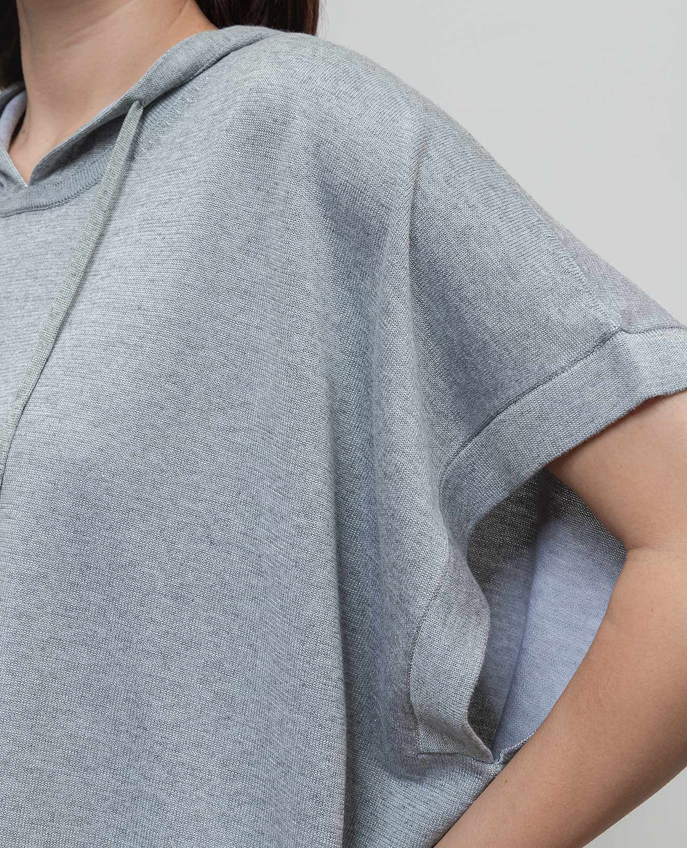 

Gray hooded top Peserico, Grey