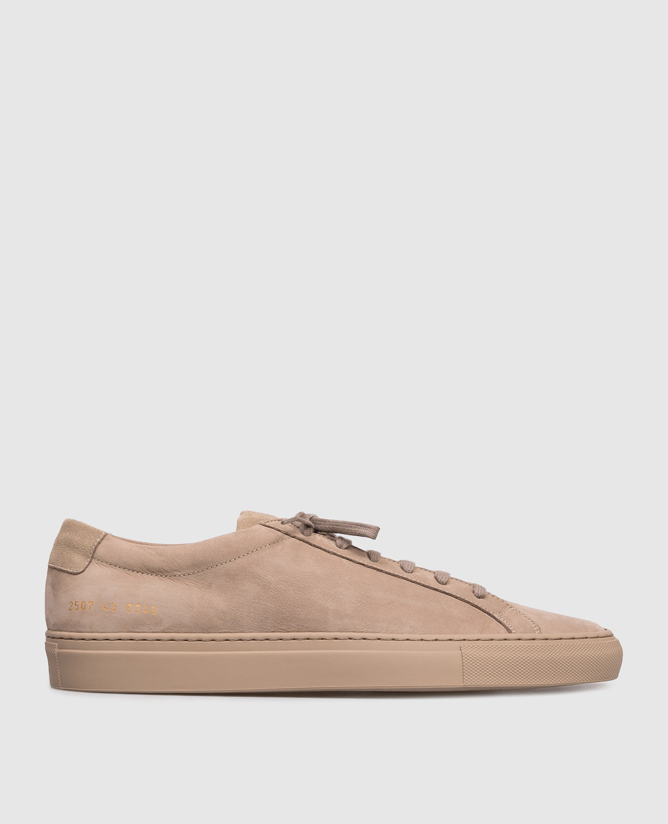Beige Achilles nubuck sneakers Common Project