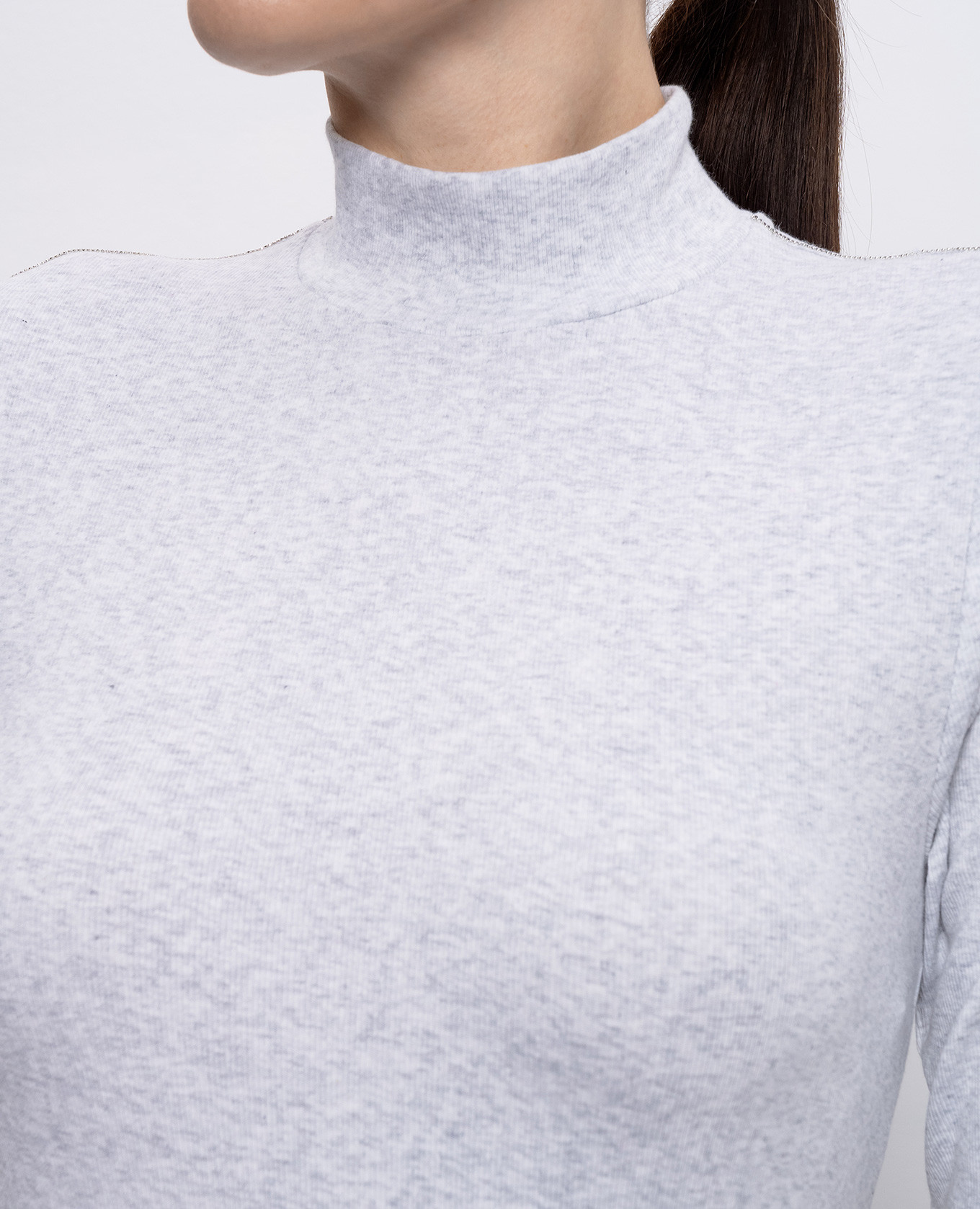 

Gray T-shirt with monil chain Peserico, Grey