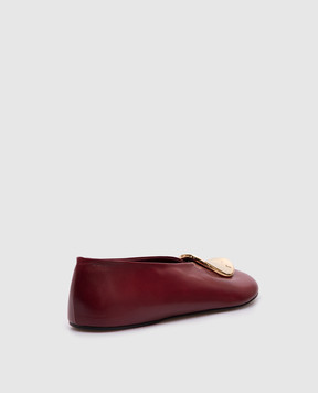 Jil Sander Burgundy leather ballet flats J15WZ0029P8226