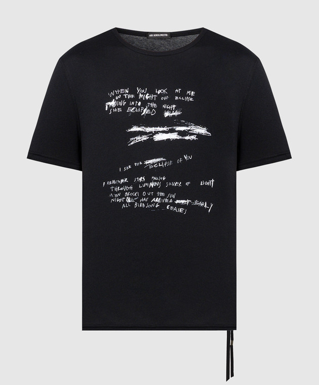 Ann Demeulemeester - Black Baptist t-shirt with contrast
