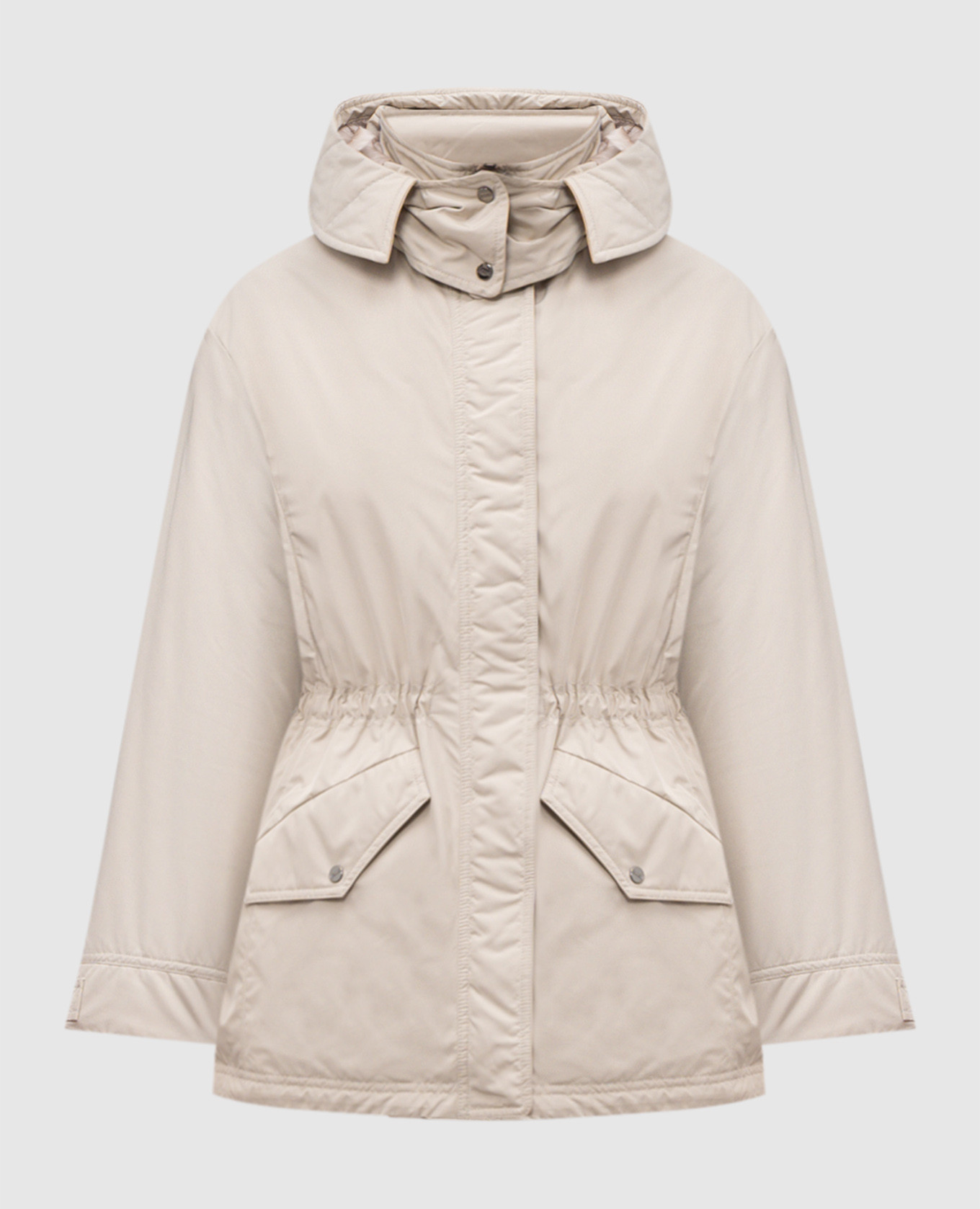 

Beige jacket with logo Herno