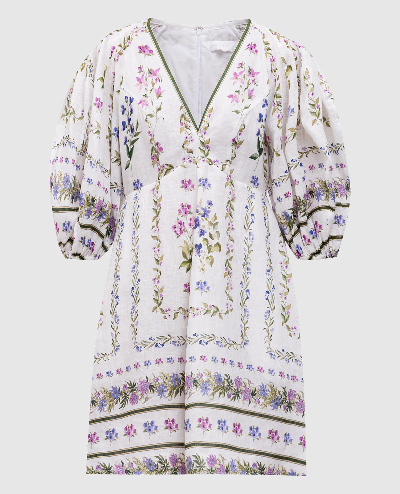 

Rae white linen mini dress Christy Lynn