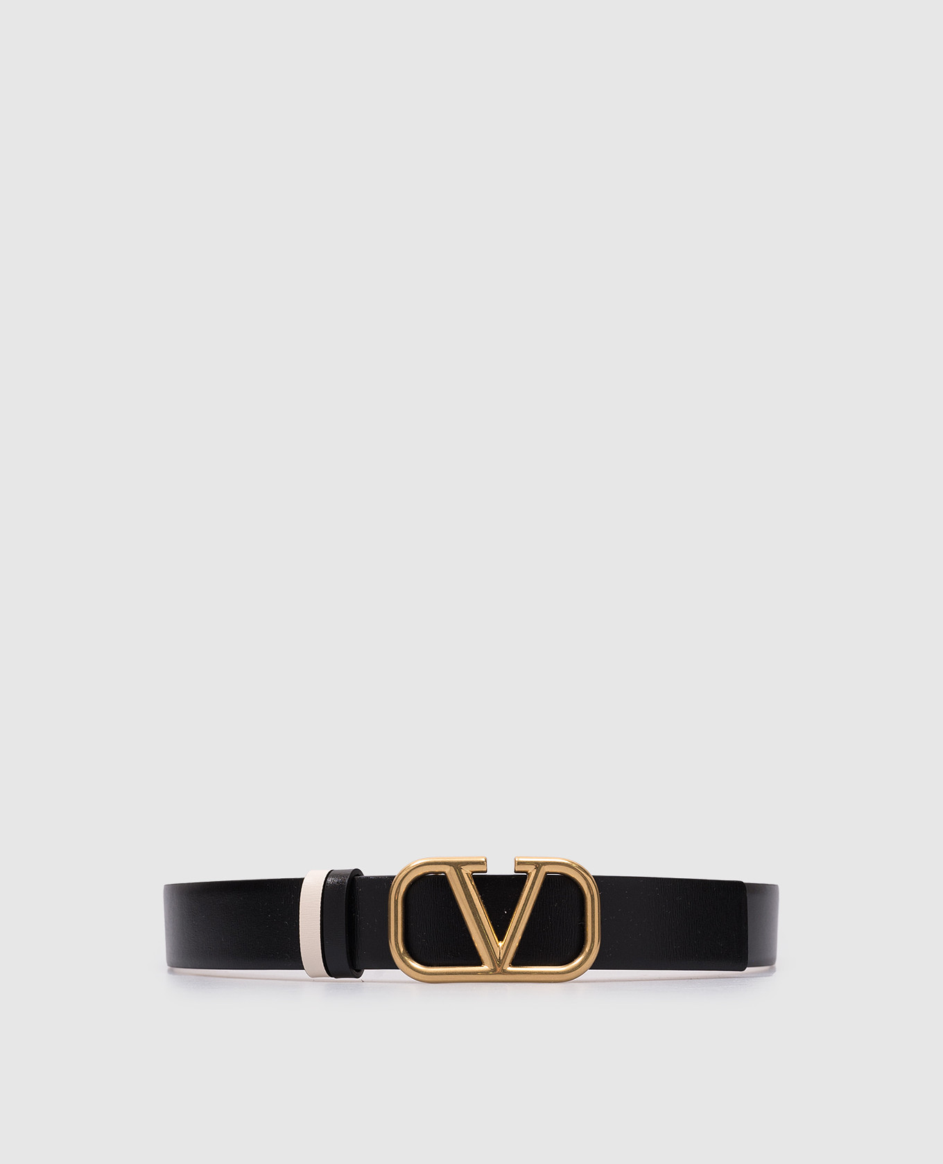 

VLogo Signature Reversible Leather Strap Valentino, White