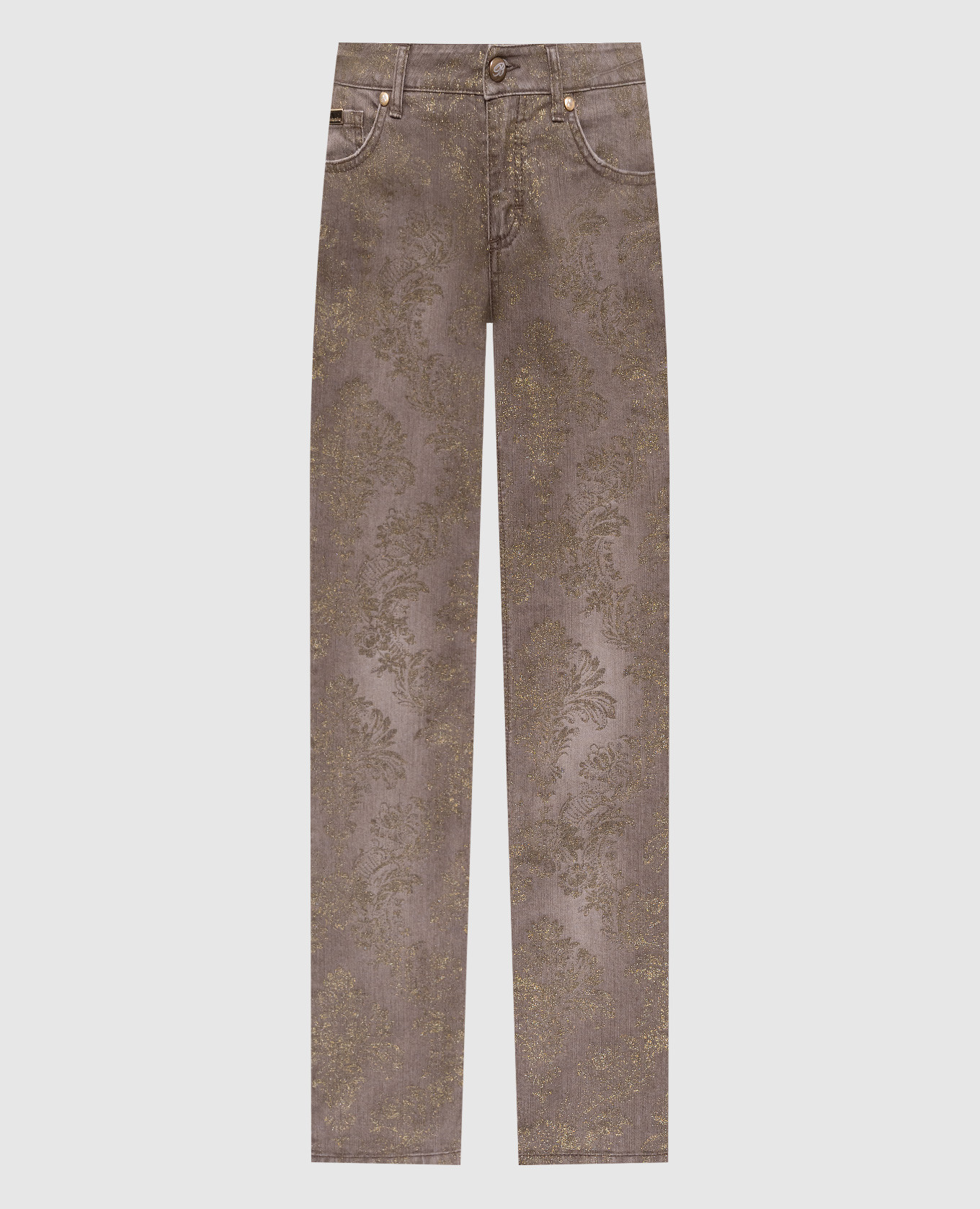 

Brown jeans with a pattern Blumarine